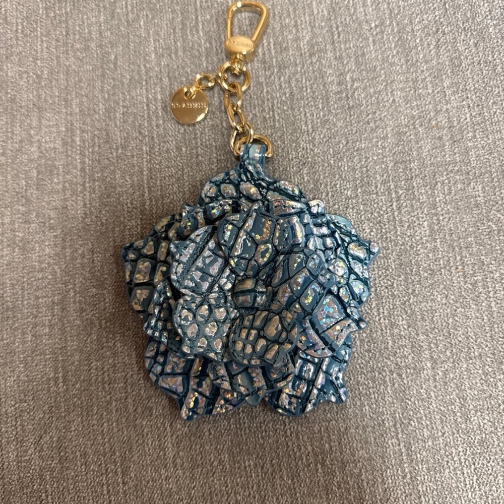 Brahmin arctic blue magnolia keychain bag purse charm - Picture 2 of 4